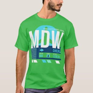 Camiseta Chicago MDW Airport Code Baggway Etiqueta