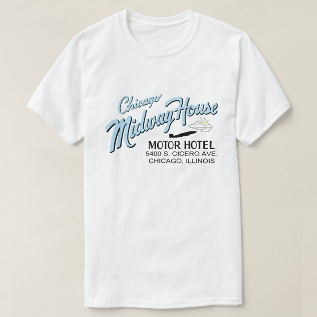 Camiseta Chicago Midway House Motor Hotel, Chicago, IL (Diseño del anverso)