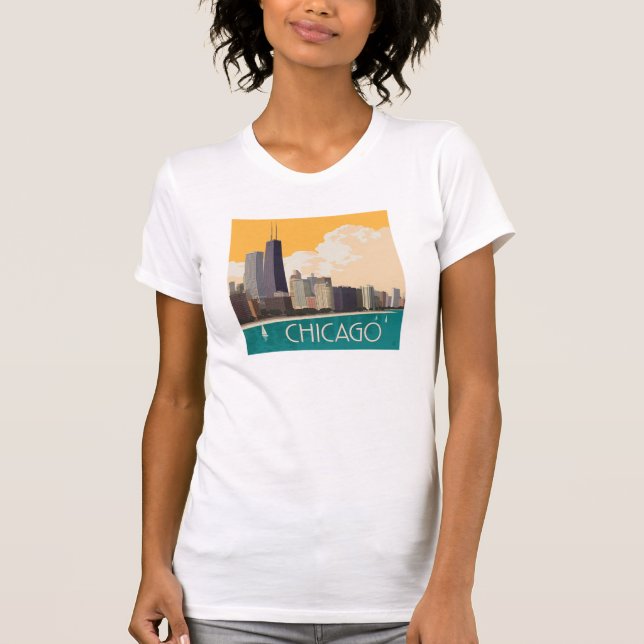 Camiseta Chicago | Modern Skyline (Anverso)