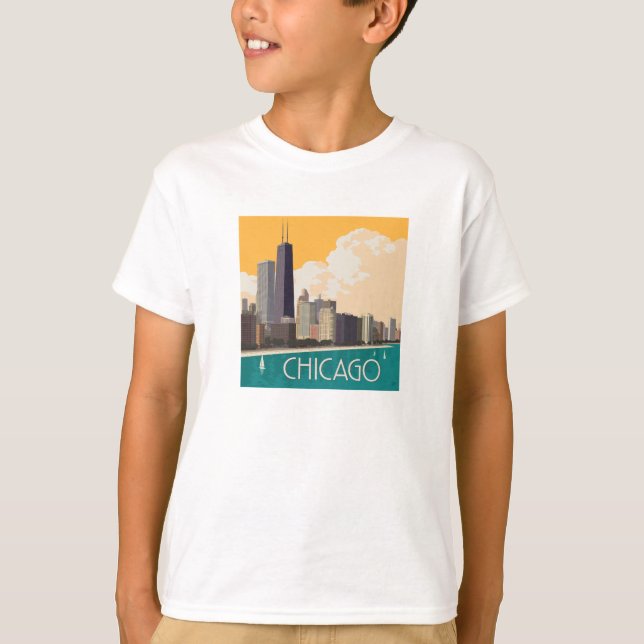 Camiseta Chicago | Modern Skyline (Anverso)