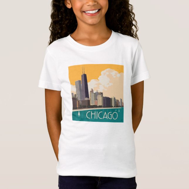 Camiseta Chicago | Modern Skyline (Anverso)