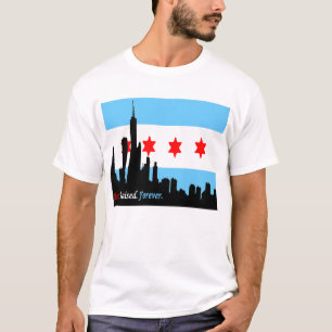 Camiseta Chicago: Para siempre horizonte nacido y aumentado