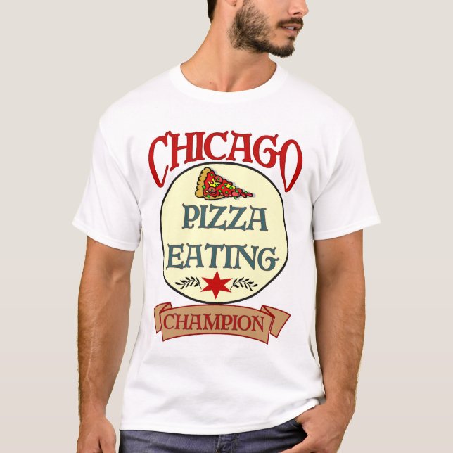 Camiseta Chicago Pizza Eating Champ (Anverso)