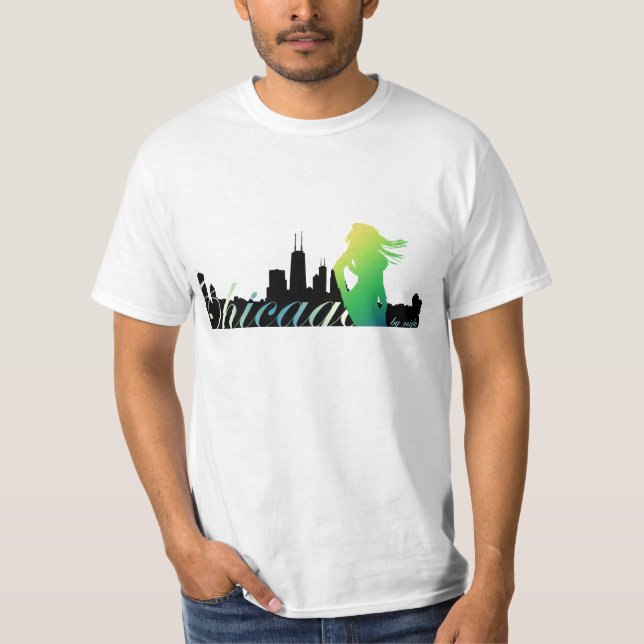 Camiseta Chicago por noche (Anverso)