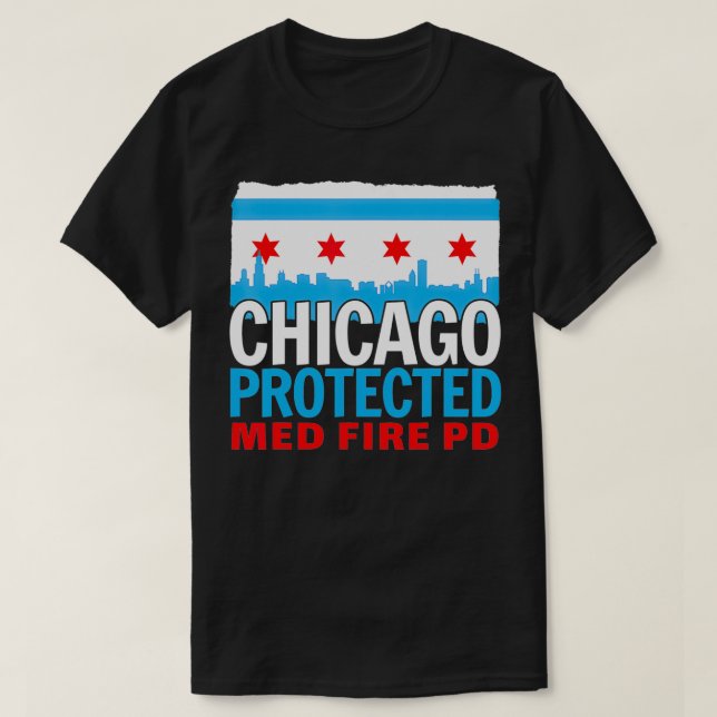 Camiseta Chicago Protected Med Fire PD, Chicago Souvenir (Diseño del anverso)