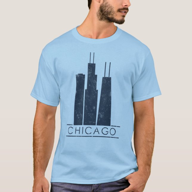Camiseta Chicago - rascacielos icónicos (Anverso)
