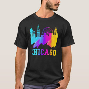 Camiseta Chicago Watercolor Skyline Gift Souvenirs Chicago