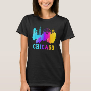 Camiseta Chicago Watercolor Skyline Gift Souvenirs Chicago