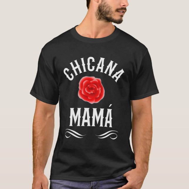 Camiseta Chicana Mamá Mexicana Americana Por Mamá (Anverso)