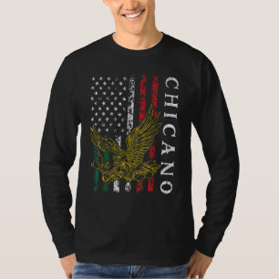 Camiseta Chicano México Bandera Estadounidense Orgullo Mexi