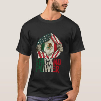 Camiseta Chicano Shirt Funny Bandera Estadounidense Bandera