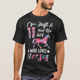Camiseta chicas 11º caballo de cumpleaños para Chicas de