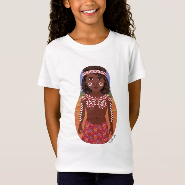 Camiseta Chicas aborígenes australianos de Matryoshka (Anverso)