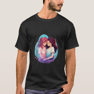 Camiseta chicas abrazan idea de Cuddle Inspiración Creativa