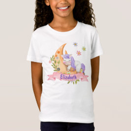 Camiseta Chicas achacan flores de unicornio nombres persona