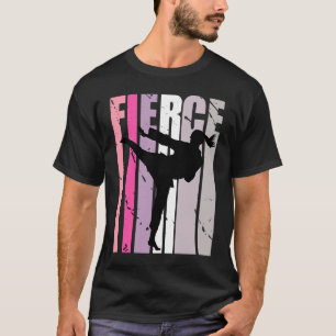 Camiseta Chicas acribillan feroz karate cumpleaños colorido