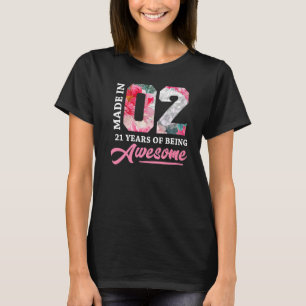 Camiseta chicas adolescentes Chicas de cumpleaños número 21