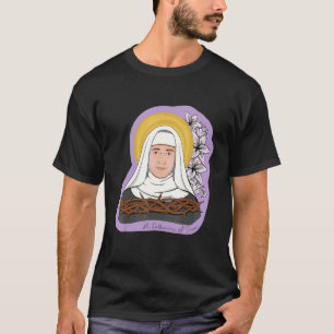 Camiseta Chicas Adolescentes Pureza Católica Santa Catalina