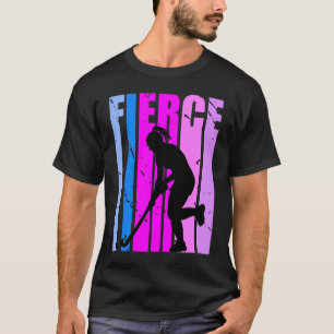 Camiseta Chicas adoran feroz campo de hockey cumpleaños col