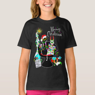 Camiseta Chicas amables Navidades miedosos de gato atómico