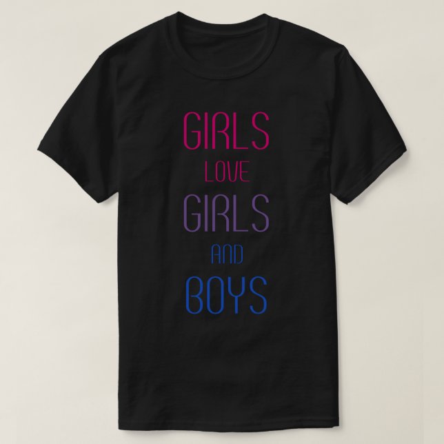 Camiseta Chicas aman a los Chicas y a los niños escopeta (Diseño del anverso)