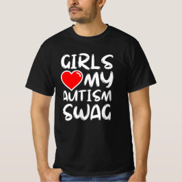 Camiseta Chicas aman a mi autismo chico autista divertido