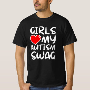 Camiseta Chicas aman a mi autismo chico autista divertido