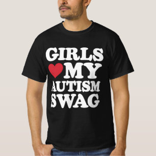 Camiseta Chicas aman mi autismo swag divertida conciencia