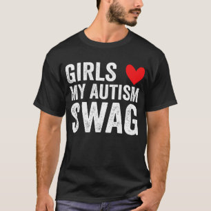 Camiseta Chicas Aman Mi Swagger de Autismo Conciencia de N
