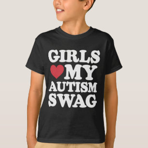 Camiseta Chicas Aman Mi Swagger de Autismo Divertido Concie