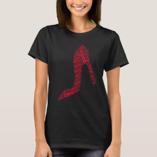 Camiseta Chicas Aman Zapatos Mujeres Stiletto Tacones Altos