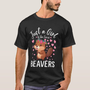 Camiseta Chicas Amantes de Castores Mujeres Solo Una Chica 