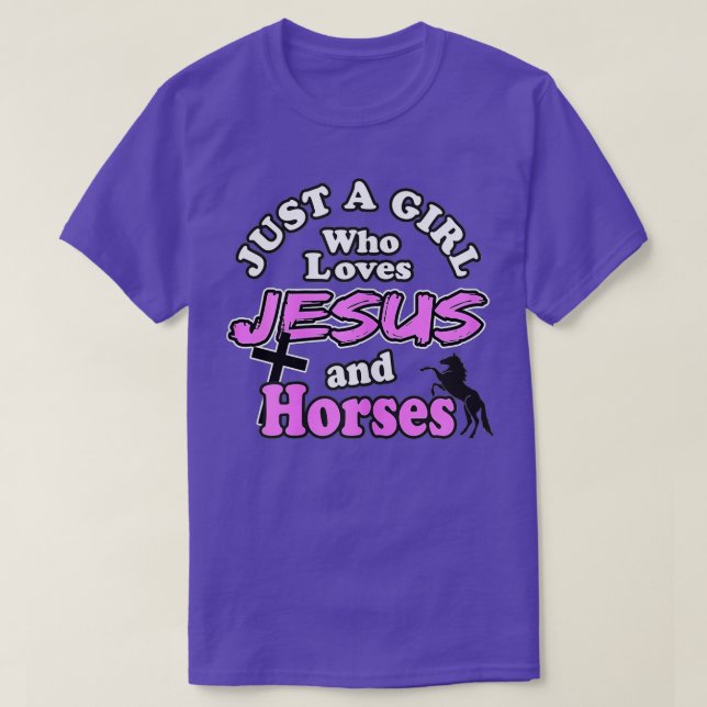 Camiseta Chicas Amantes del Caballo Sólo un Chica que ama a (Diseño del anverso)