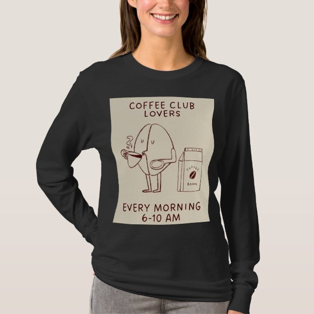 Camiseta chicas amantes del café (Anverso)
