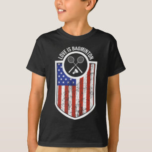 Camiseta Chicas Amor Es Badminton Sport Player Gifts Usa Fl