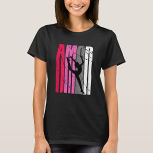 Camiseta Chicas Amor Rosado Gimnasia Rítmica Silhouette Pra