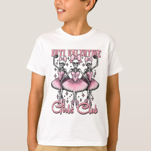 Camiseta Chicas Anti-valentinos Club Esqueletos En Rosa
