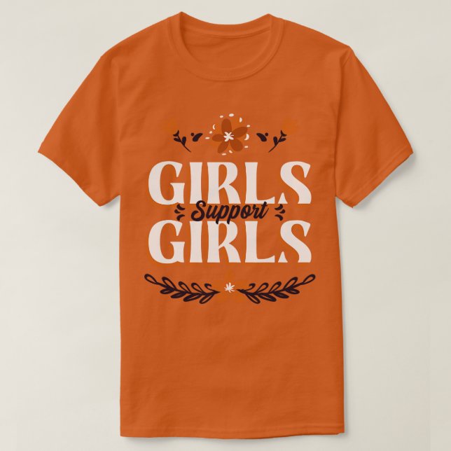 Camiseta Chicas apoyan a Chicas Chica poder Feminismo W (Diseño del anverso)