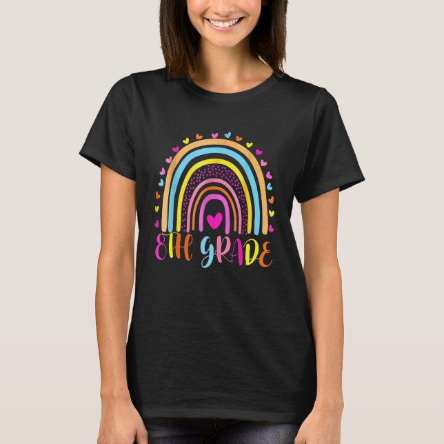 Camiseta Chicas arcoiris de octavo grado Equipo de maestros (Anverso)