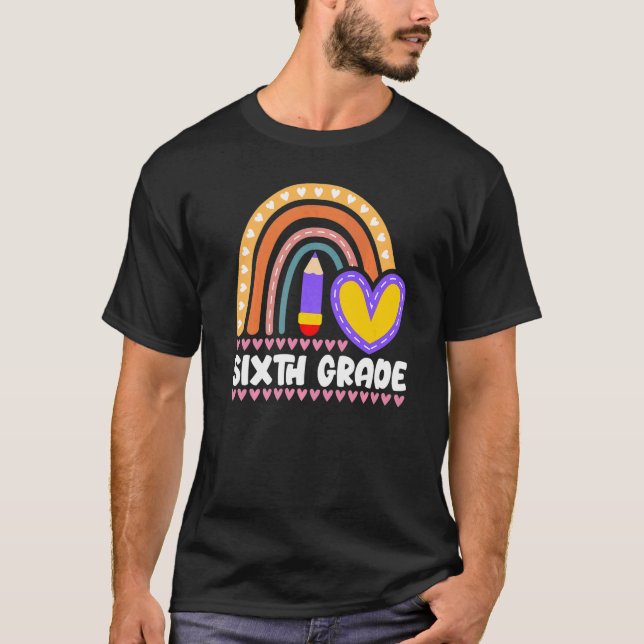 Camiseta Chicas arcoiris de sexto grado Equipo de profesore (Anverso)