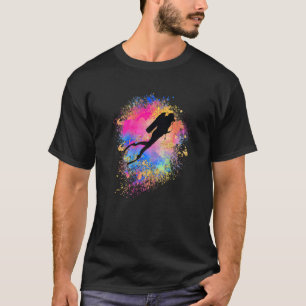 Camiseta Chicas Arcoiris Scuba Bucear en aguas profundas Si