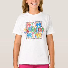 Camiseta Chicas Autismo Conciencia Pieza de rompecabezas Co