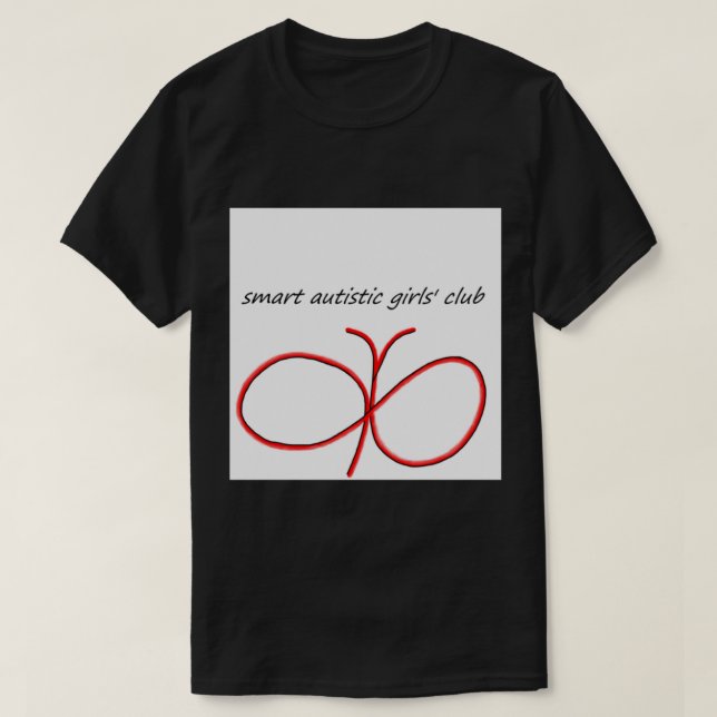 Camiseta chicas autistas inteligentes_ club (Diseño del anverso)