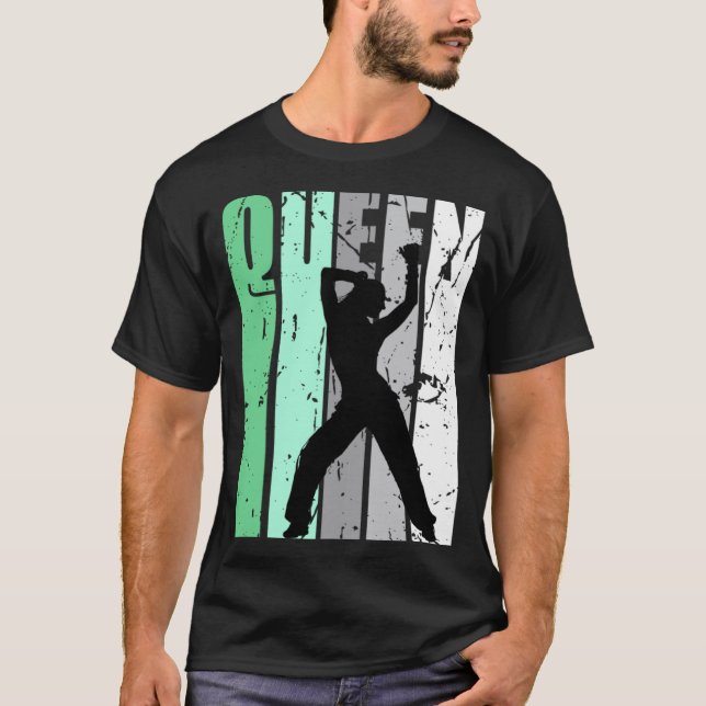 Camiseta Chicas bailan Queen Dance Retro Gráfico Motivado (Anverso)