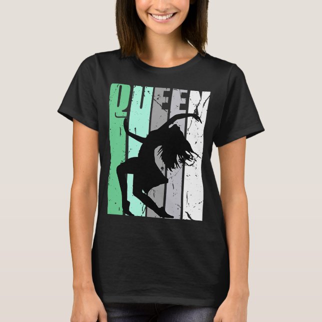Camiseta Chicas bailan Queen Dancer Motivan gráfico retro (Anverso)
