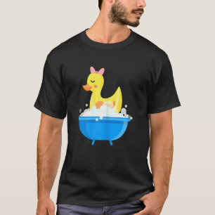 Camiseta Chicas Bañan Bóbulos de jabón de caucho de pato am