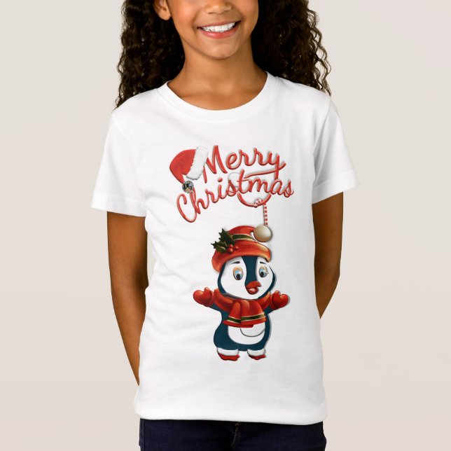 Camiseta Chicas Bella Navidades Penguin T-Shirt (Anverso)