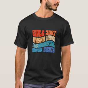 Camiseta Chicas Boho Retro Solo Quieren Divertirse Derechos