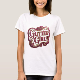 Camiseta Chicas Brillantes Doradas Diseño Moderno