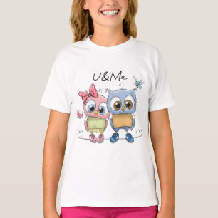 Camiseta chicas búhos lindos U y Me - Amigas dulce